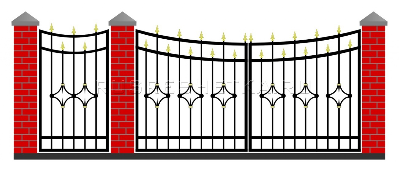Забор и ворота 68